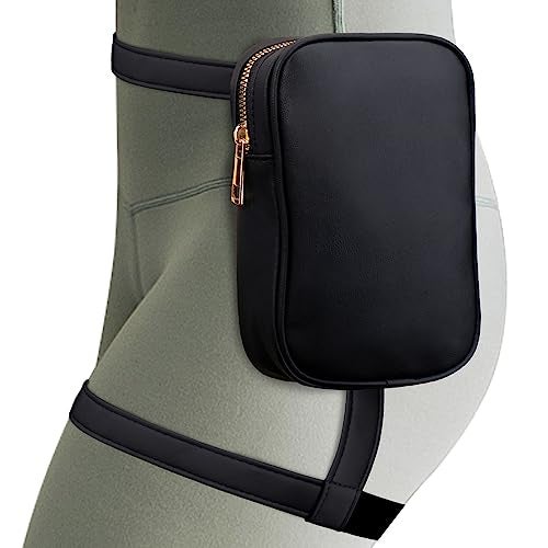 Peicees Womens Drop Leg Bag with Leg Strap Leather Thigh Bag for Motorcycle Costume Accessories Fashion Fanny Bag Belt Pouch - Image 1