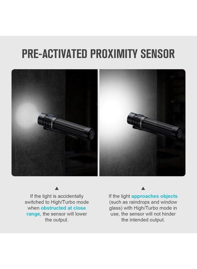 OLIGHT OLIGHT Warrior Mini3 Tactical Flashlight, Dual Switches LED Rechargeable Light with MCC3 Charger, 1750 Lumens Powerful EDC Light for Camping, Emergency and Outdoor (Black)  - Image 2