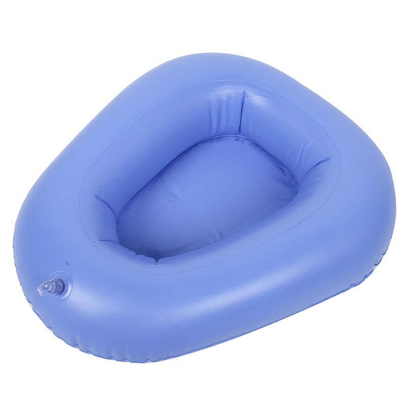 Household Inflatable Bedpan Elderly Patients Care Anti Bedsore Air Cushion Potty BlueBlue - Image 2