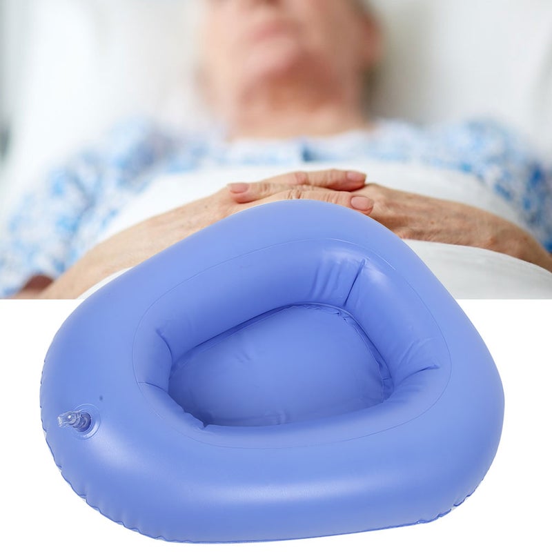 Household Inflatable Bedpan Elderly Patients Care Anti Bedsore Air Cushion Potty BlueBlue - Image 5