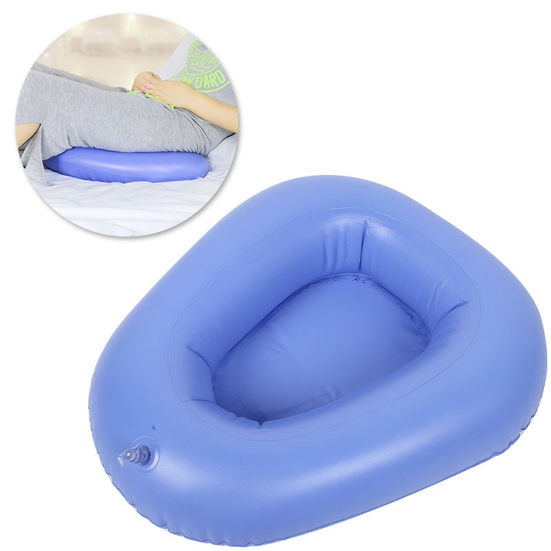 Household Inflatable Bedpan Elderly Patients Care Anti Bedsore Air Cushion Potty BlueBlue - Image 4