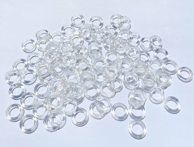 QINIZX Clear Roman Blind Curtain Rings 12inch Transparent O Rings Plastic Rings for Roman Shades Circle Hook Craft Tool Caf Curtain Rings 100 Pieces 