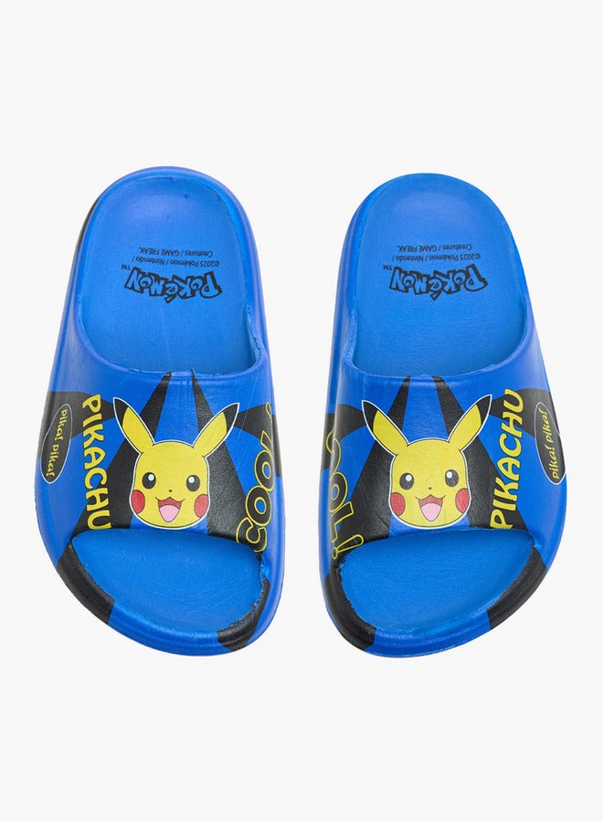 Pokemon Pikachu Print Slip-On School Slides - Image 1