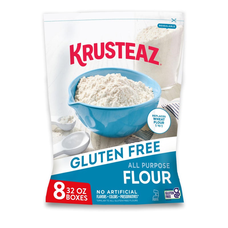 Krusteaz Gluten Free AllPurpose Flour No Artificial Flavors Colors or Preservatives 32 Oz Boxes Pack of 8
