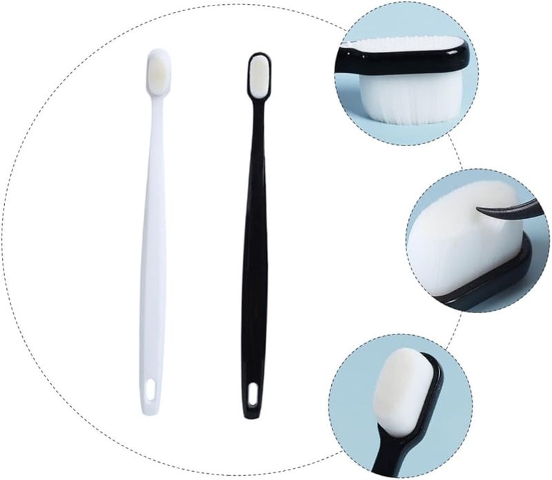 فرشاة أسنان بشعيرات ناعمة مجموعة ٢ قطعة، عناية إضافية باللثة، تنظيف لطيف، للسفر والمنزل والتخييم - Image 3