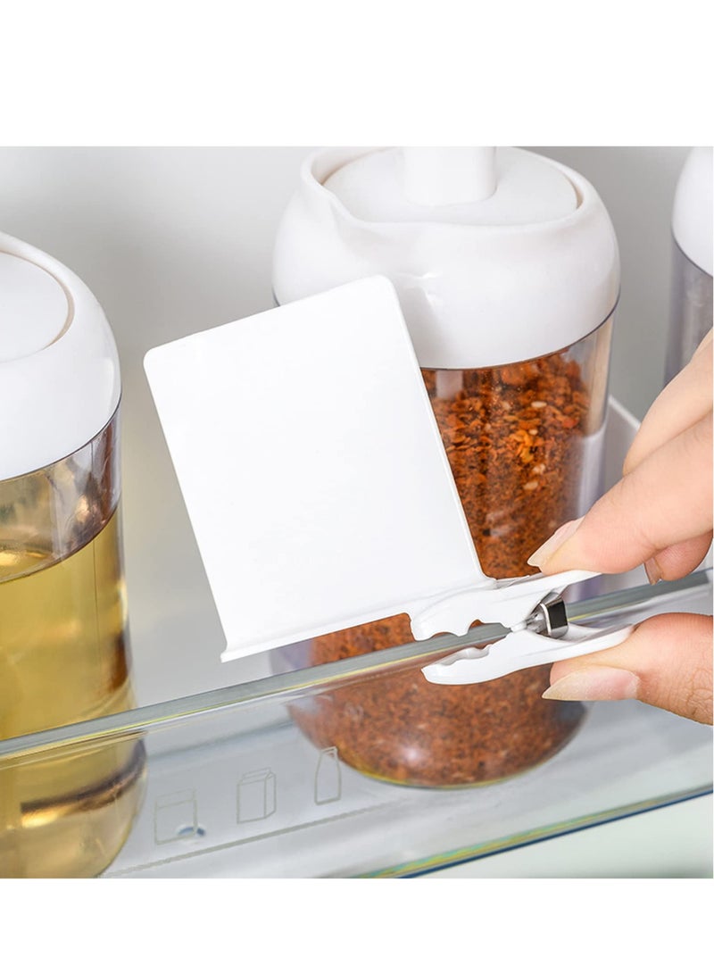 Excefore Fridge Divider, 10 Pack Refrigerator Door Organizer, Drawer Adjustable Separators, with Clips Drawer Adjustable Separators for Home Kitchen Office Supplies Tidy (White) - Image 2