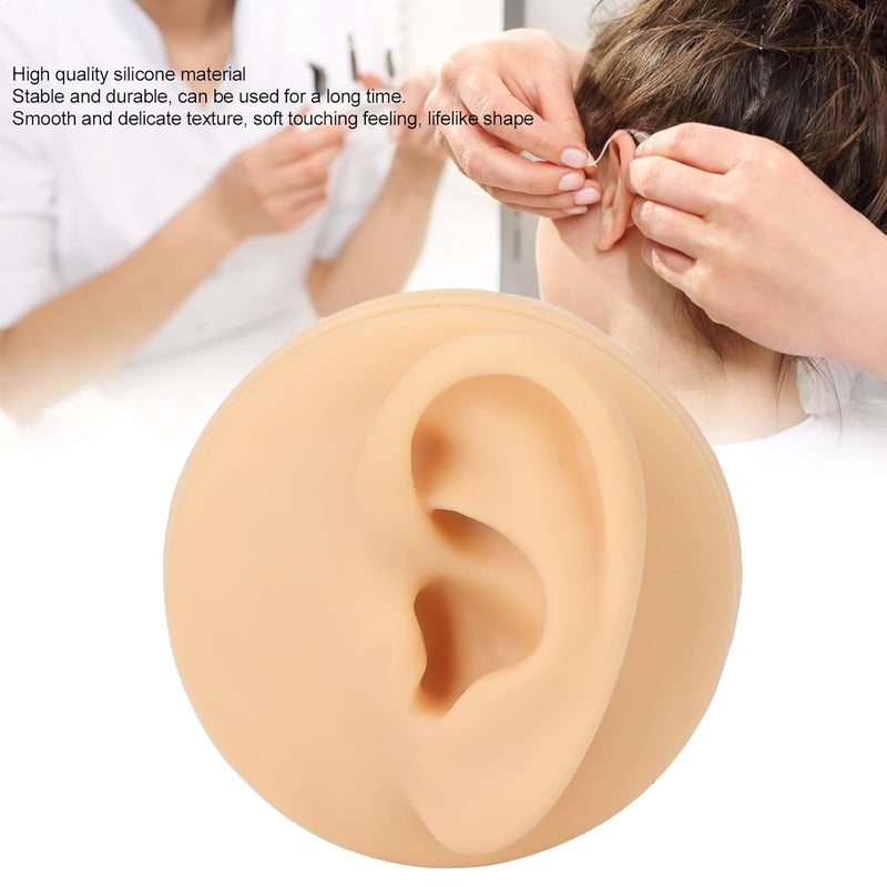 woobles Silicone Ear Model, Soft Silicone Simulation Human Left Ear Simulation Artificial Ear Display Model for Wearing Hearing aids for Medical Teaching aids - Image 3