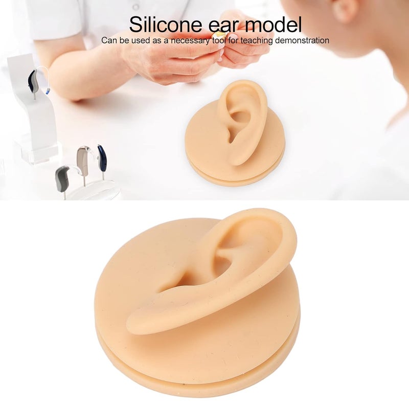 woobles Silicone Ear Model, Soft Silicone Simulation Human Left Ear Simulation Artificial Ear Display Model for Wearing Hearing aids for Medical Teaching aids - Image 2