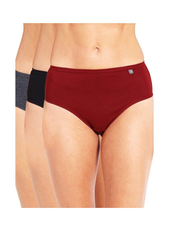 Jockey 1406 Women High Coverage Super Combed Cotton Mid Waist Hipster with Concealed Waistband and StayFresh Treatment Pack of 3 - Image 1