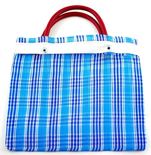 More Fiesta 12 Pcs Small Mexican Tote Mercado Bags 7.5 inch by 7.5 inch, Assorted Colors High Thread Mesh - Mini Mexican Mercado Candy Bags - Image 3