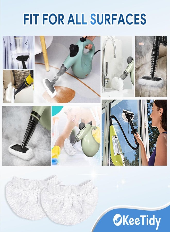 KeeTidy Steam Mop Pads with Washable and Reusable Compatible with ScrubWiz Steam Mop with Detachable Handheld Steam Cleaner, Replacement Accessories for LABIGO 10-in-1 Steam Mop，3+3 Packs - Image 3