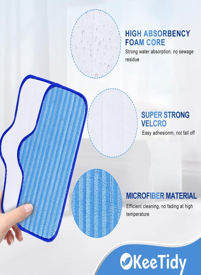 KeeTidy Steam Mop Pads with Washable and Reusable Compatible with ScrubWiz Steam Mop with Detachable Handheld Steam Cleaner, Replacement Accessories for LABIGO 10-in-1 Steam Mop，3+3 Packs - Image 2
