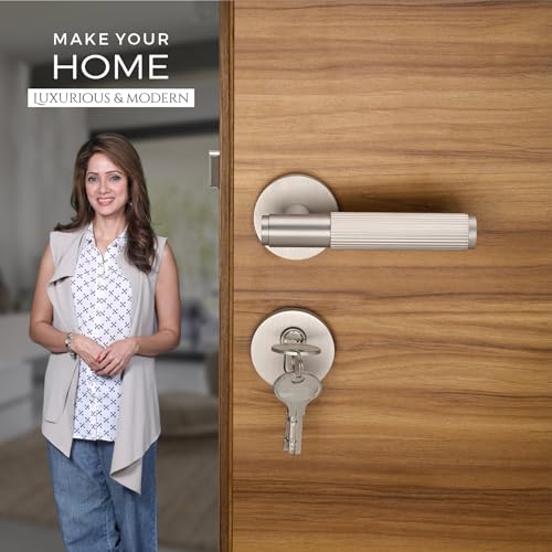 LAPO Heavy Duty Brass Mortise Lock Set for Main Door| 50x85 Lock Body | 70mm Cylinder| Left-right Door Compatibility | Ideal for 30–50mm Doors | 3 Brass Keys | Matt Finish | 3 Years Warranty | Ro-2200 - Image 2