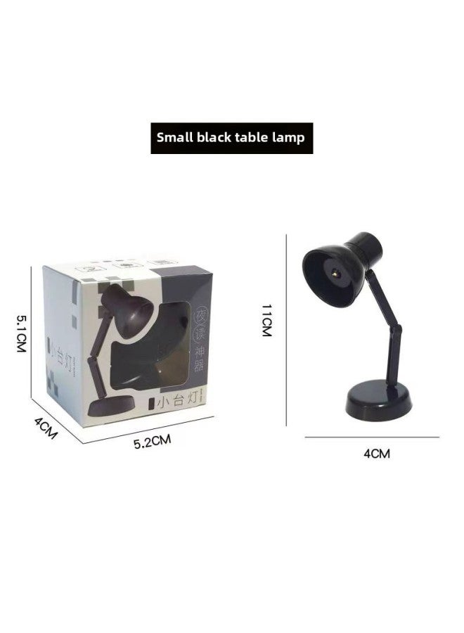 Creative Mini LED Small Table Lamp Foldable Student House Lamp Warm Color Eye Protection Reading Table Lamp With Clip-Color:Sealed Box (21g)✴Black  - Image 1