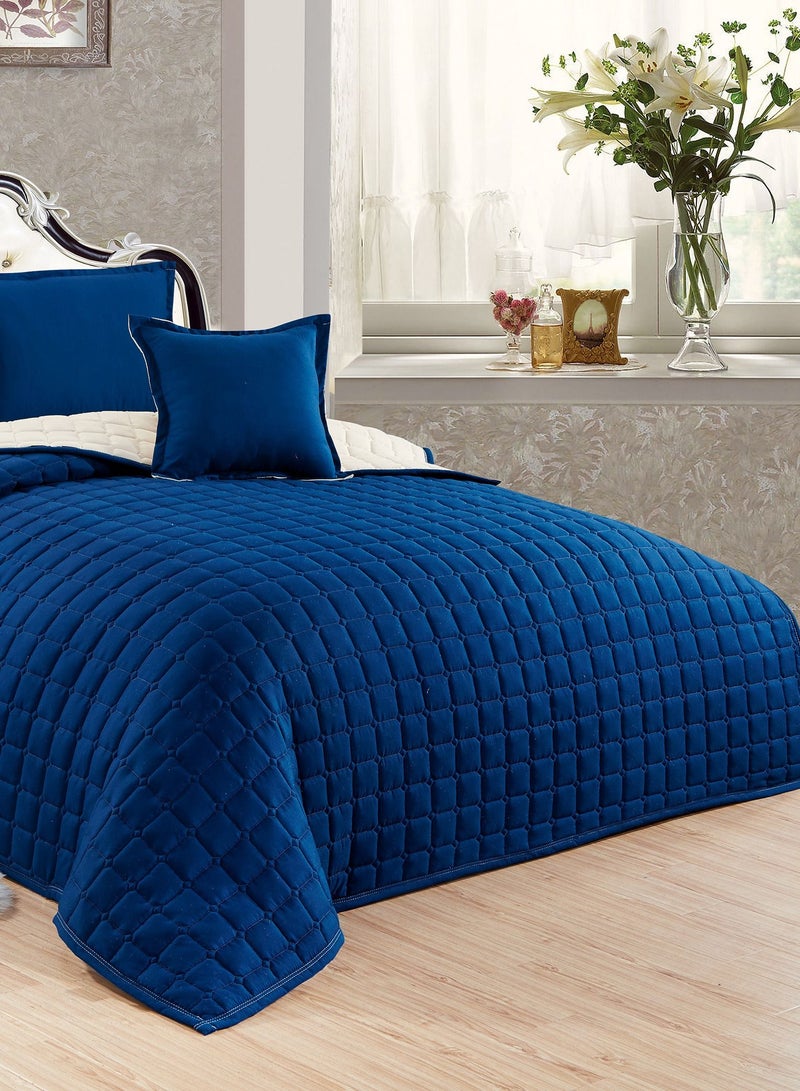 Sleep Night 4 Pieces Comforter Set Single Size 160 X 210 Cm Dual color Reversible Bedding Set for All Seasons - Image 3