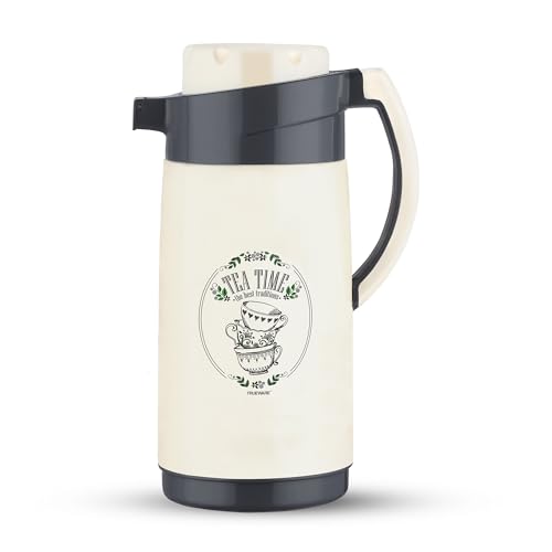 Trueware Aqua Jug Insulated Flask -1500 Ml | Insulated Tea Pot Kettle Inner Steel Outer Plastic | Hot & Cold | Food Grade Plastic | Lightweight BPA-Free | Wide Mouth Design | Ideal for Office, Travel - Image 1