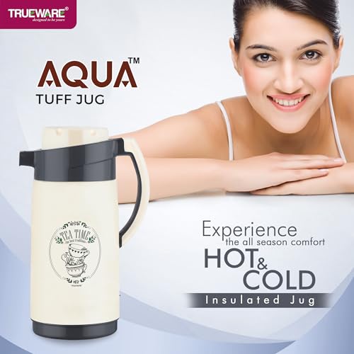 Trueware Aqua Jug Insulated Flask -1500 Ml | Insulated Tea Pot Kettle Inner Steel Outer Plastic | Hot & Cold | Food Grade Plastic | Lightweight BPA-Free | Wide Mouth Design | Ideal for Office, Travel - Image 2