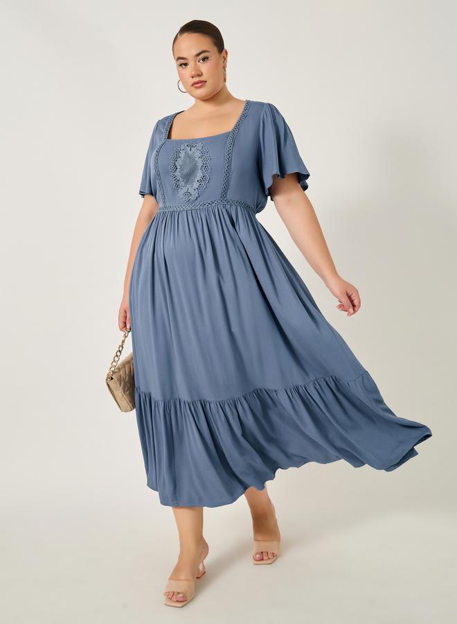 Styli Embroidered Cotton Dress - Image 1