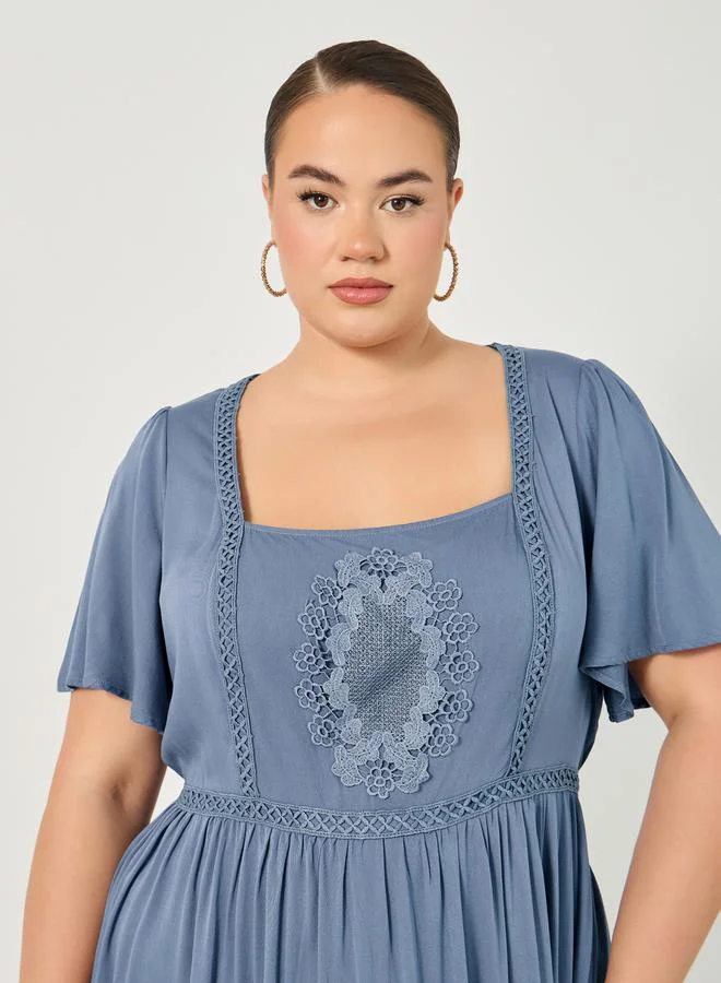 Styli Embroidered Cotton Dress