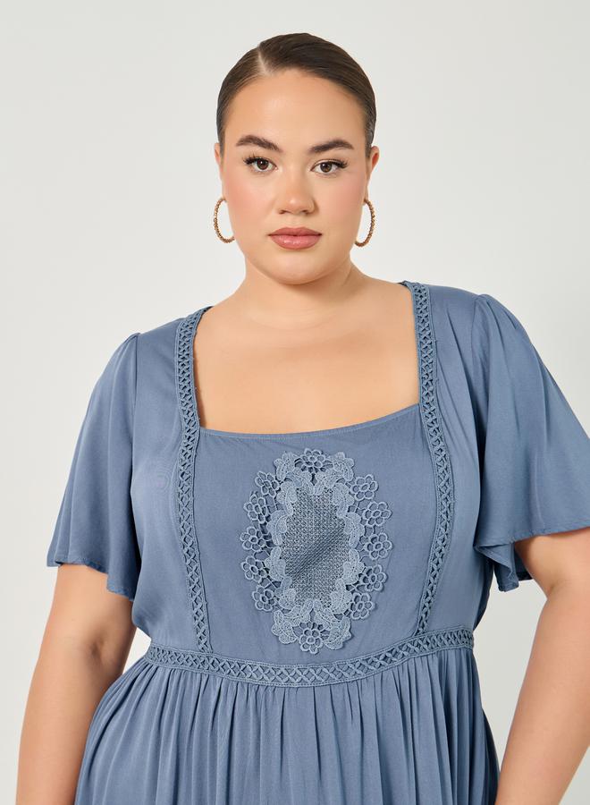 Styli Embroidered Cotton Dress - Image 4