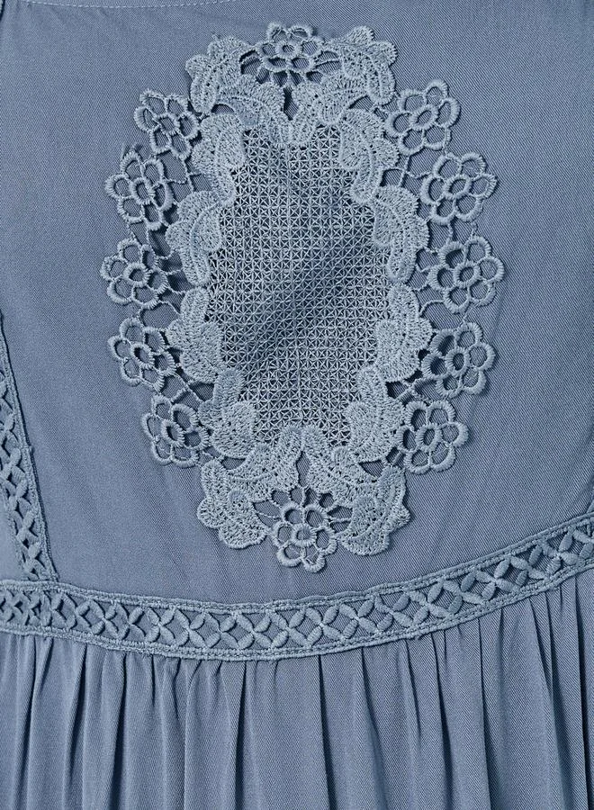 Styli Embroidered Cotton Dress
