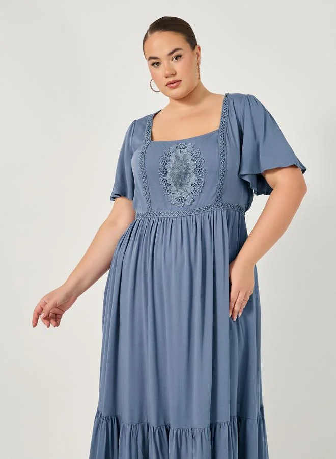 Styli Embroidered Cotton Dress