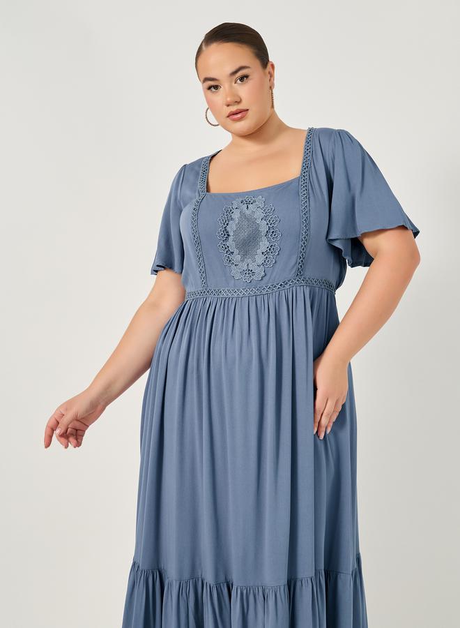 Styli Embroidered Cotton Dress - Image 3