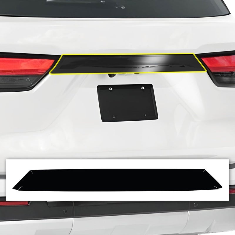 BOGAR TECH DESIGNS Precut Rear Chrome Delete Overlay for Toyota Sequoia 2023-2026, Gloss Black - Image 1
