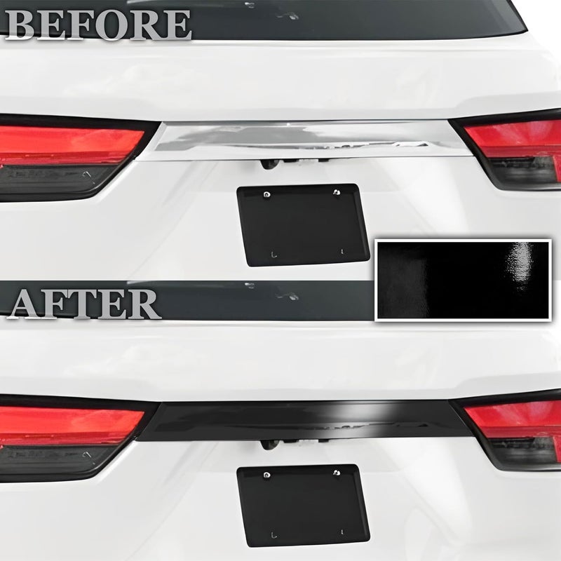BOGAR TECH DESIGNS Precut Rear Chrome Delete Overlay for Toyota Sequoia 2023-2026, Gloss Black - Image 3
