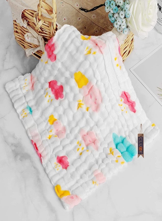 CLUZE Cotton Six Layered Muslin Baby Face Towels | Baby Washcloths Soft | Baby Muslin Washcloth (Pack of 3) - Image 3