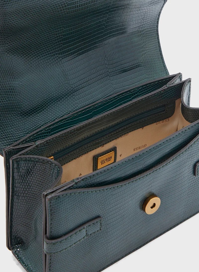 جس Sibel Tri Comp Top Handle Flap Crossbody