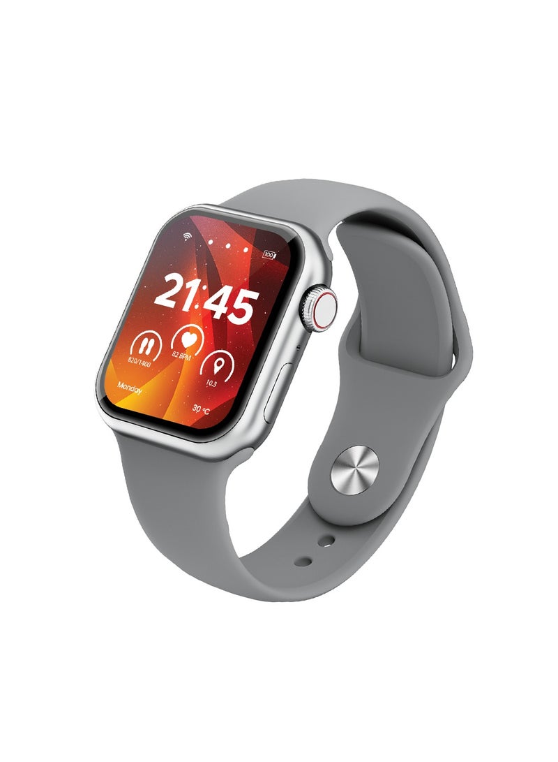 Moxedo Mevo Smart Watch for Android & iOS with 1.71" HD AMOLED Display, Wireless Charging, Chat GPT AI Assistant, Bluetooth Calling, Fitness & Health Tracker, Sleep Monitor, IP67 Waterproof (Gray) - Image 1