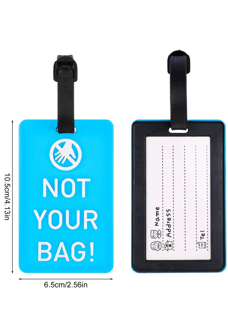 SOLARAE 4-Pack Luggage Tags with ID Cards for Suitcases - Travel Bag Tags to Prevent Loss of Baggage and Ensure Easy Identification - Image 4