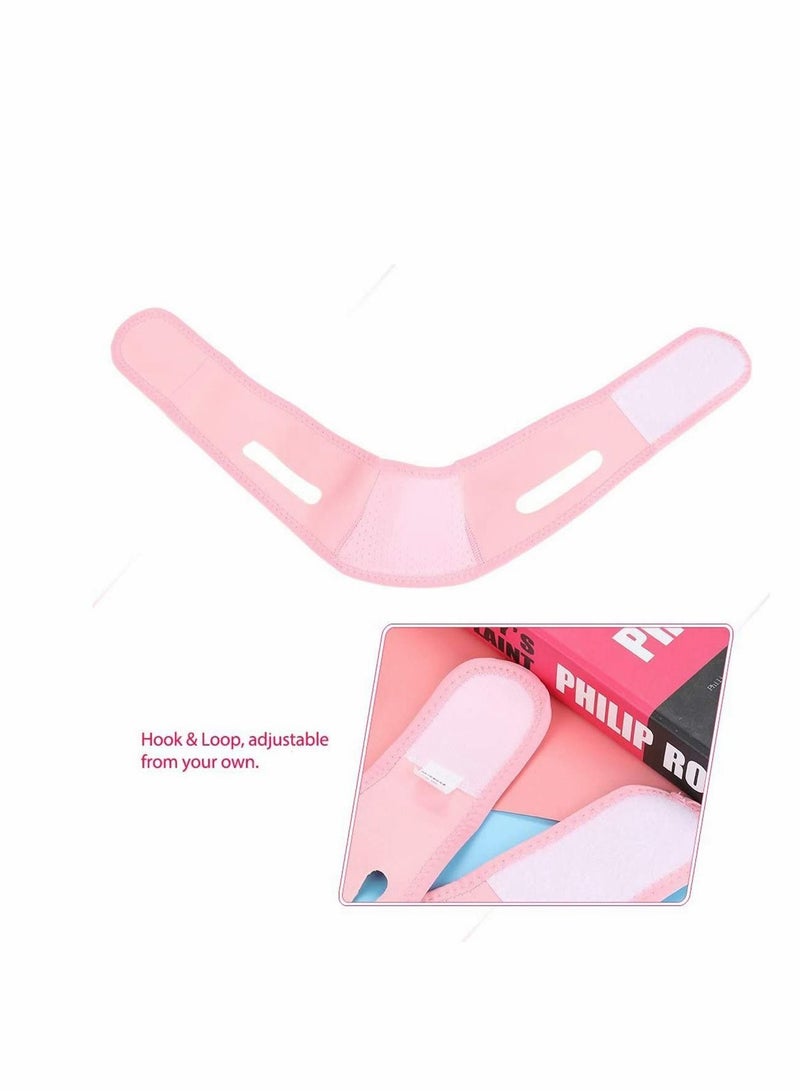 Y&D V Face Line Belt Chin Cheek Slim Lift Up Anti Wrinkle Mask Ultra-thin Strap Band Breathable (Pink)  - Image 5