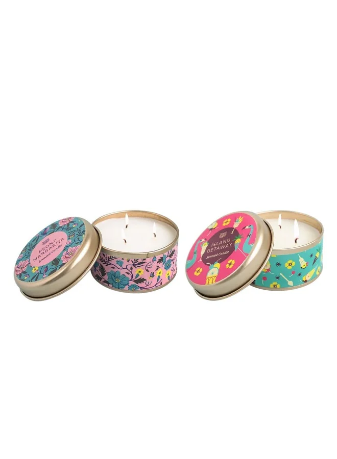 Chumbak Zen Corner Gift Set, Set of 2 Tin Candles