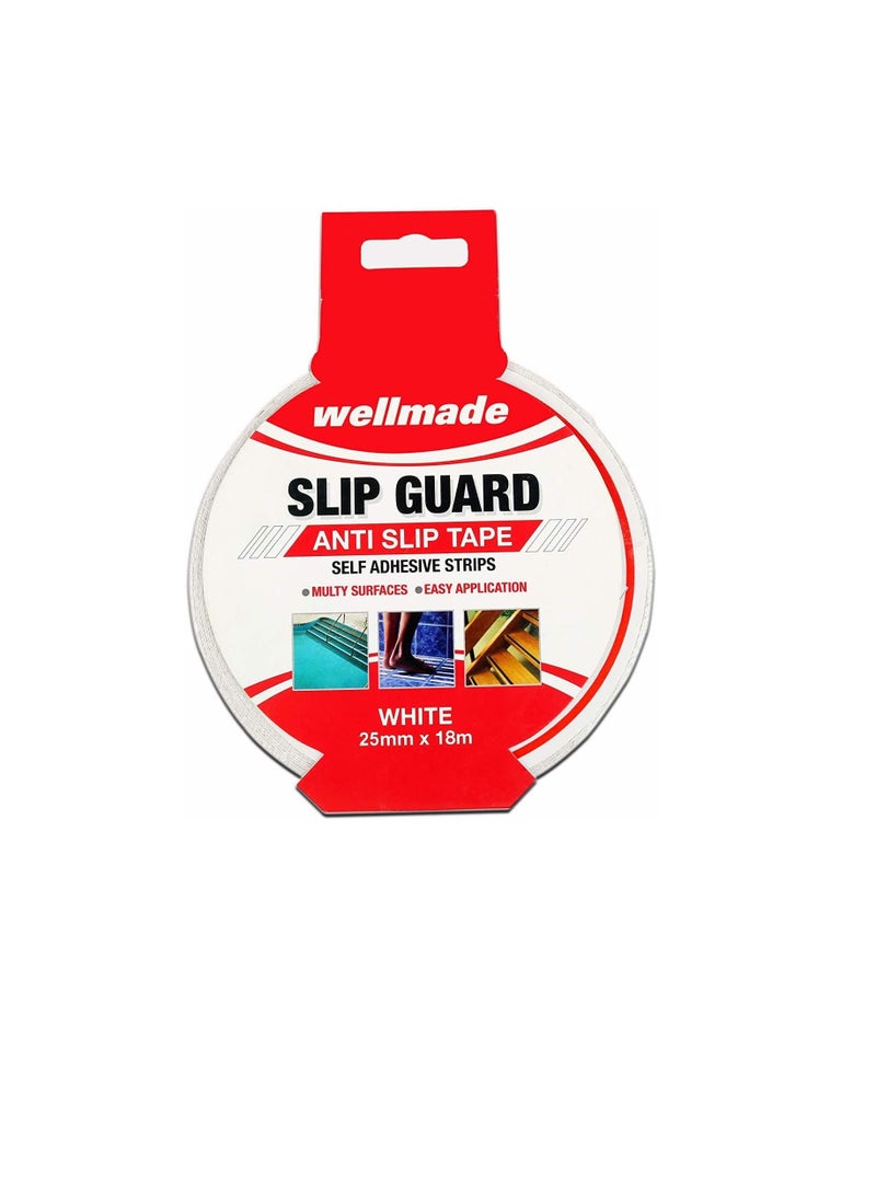 Wellmade - Wellmade Synthetic Fine Resilient Soft Traction Anti Slip Skid Tapes for Bare Feet, 18m 2in (50mm) White - Image 1