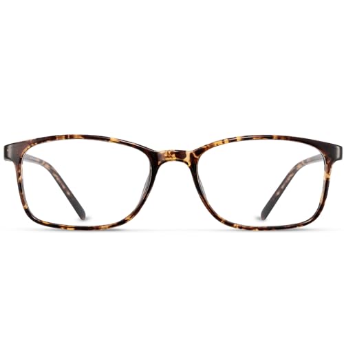 ANRRI Non Prescription Glasses for Women Clear Lens Classic Square Tortoise Frame Eyewear Men - Image 2