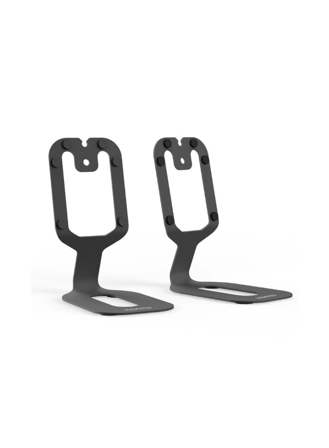 Kanto Audio SU2 Rear-Mounted Desktop Speaker Stands for Small Speakers-Black, Pair - Image 2