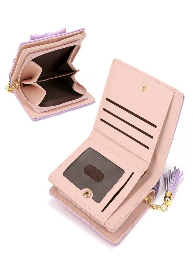 يو تي أوه محفظة UTO للبنات بتصميم يونيكورن لطيف مع فيونكة، محفظة نقود وحامل بطاقات وأوراق نقدية، منظم - Image 3