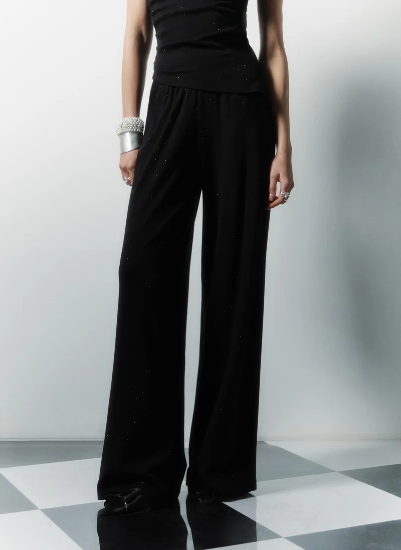 Lichi Rhinestone jersey trousers