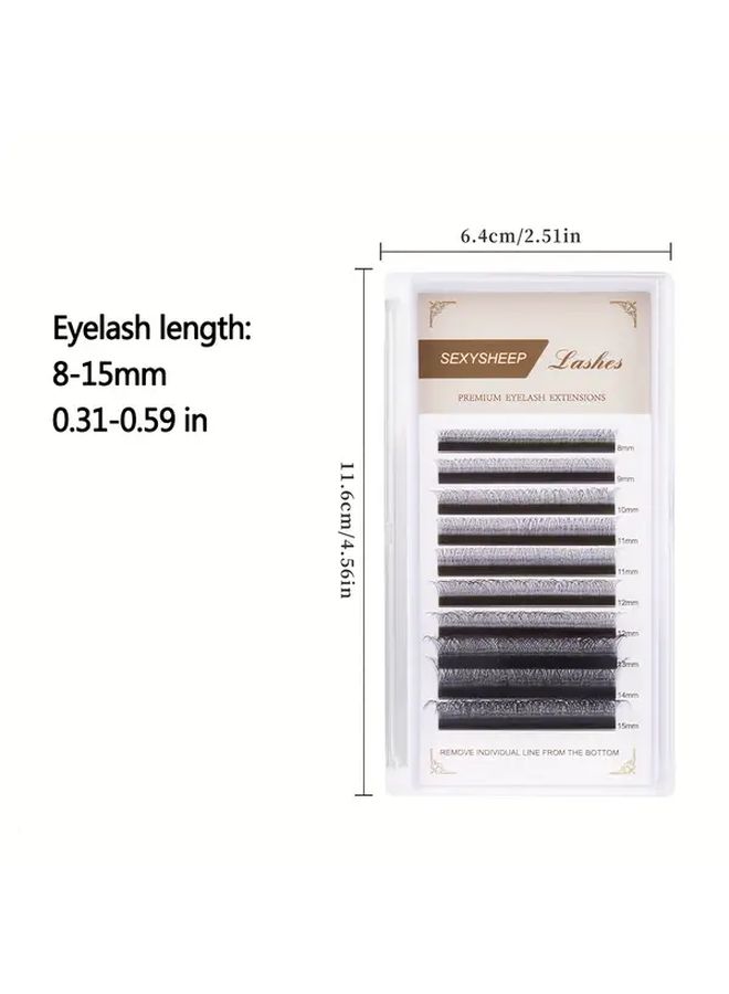 5D 0 07mm دبليو على شكل رموش المنك المزيفة 14mm أطوال متعددة 6 15mm صالون درجة الرموش الاصطناعية - Image 4