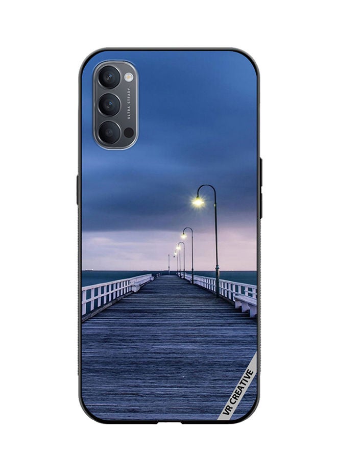 VR CREATIVE Protective Case Cover For Oppo Reno4 Pro 5G Pathway To Sea Design Multicolour - Image 1