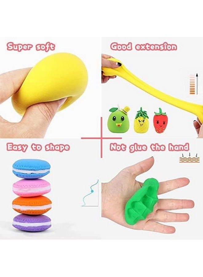 Eclet (Pack of 12) Air Dry Clay, Colorful Children Soft Clay, Creative Art Crafts, Gifts for Kids-Multi Color. Non-Toxic Modeling Magic Fluffy Foam Bouncing Clay Putty Kit for Kids with Tools .135 - Image 3