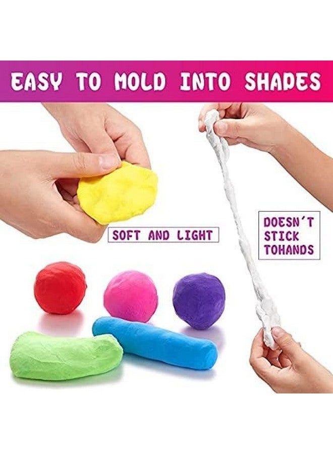 Eclet (Pack of 12) Air Dry Clay, Colorful Children Soft Clay, Creative Art Crafts, Gifts for Kids-Multi Color. Non-Toxic Modeling Magic Fluffy Foam Bouncing Clay Putty Kit for Kids with Tools .135 - Image 2