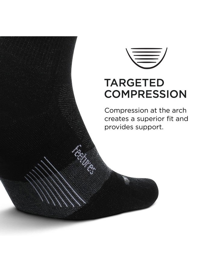 Feetures Feetures Merino 10 Max Cushion Mini Crew Sock - Wool Socks for Women & Men - Charcoal, L (1 Pair) - Image 3