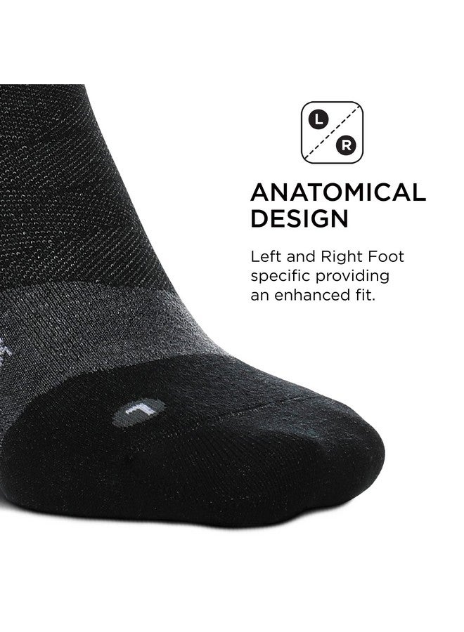 Feetures Feetures Merino 10 Max Cushion Mini Crew Sock - Wool Socks for Women & Men - Charcoal, L (1 Pair) - Image 4