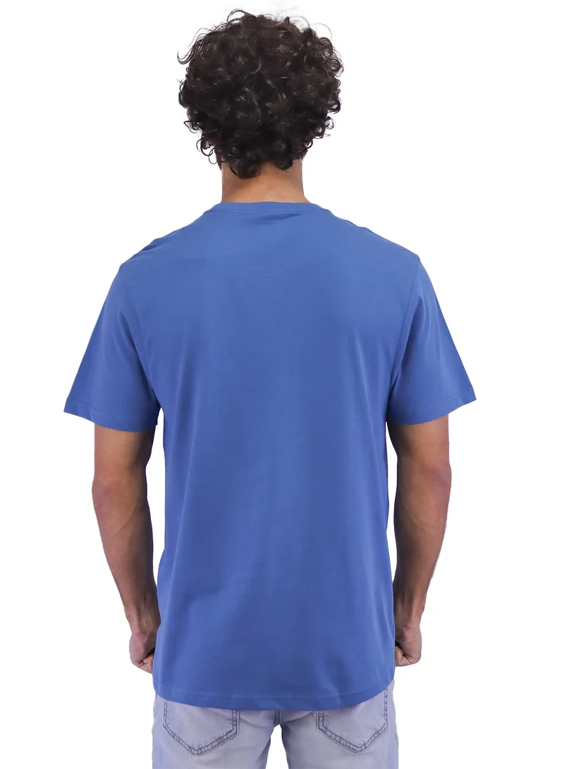 GIORDANO Men's Singnature T-Shirt - Blue