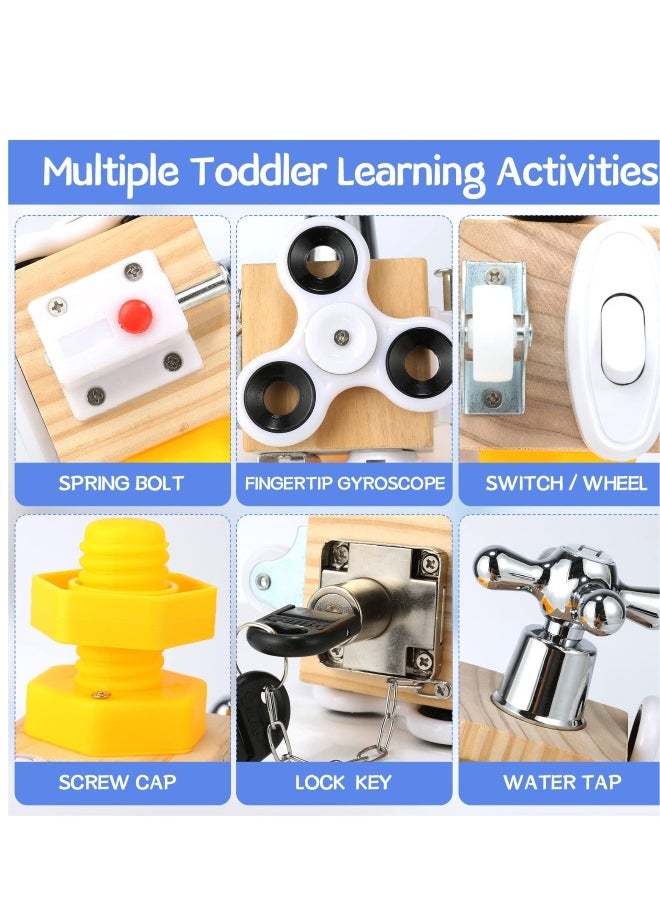 Montessori Toddler Busy Board, Educational Busy Cube Sensory Busy Board, Suitable for Toddlers 1 2 3 Years Old, Gifts for Birthday  - Image 3