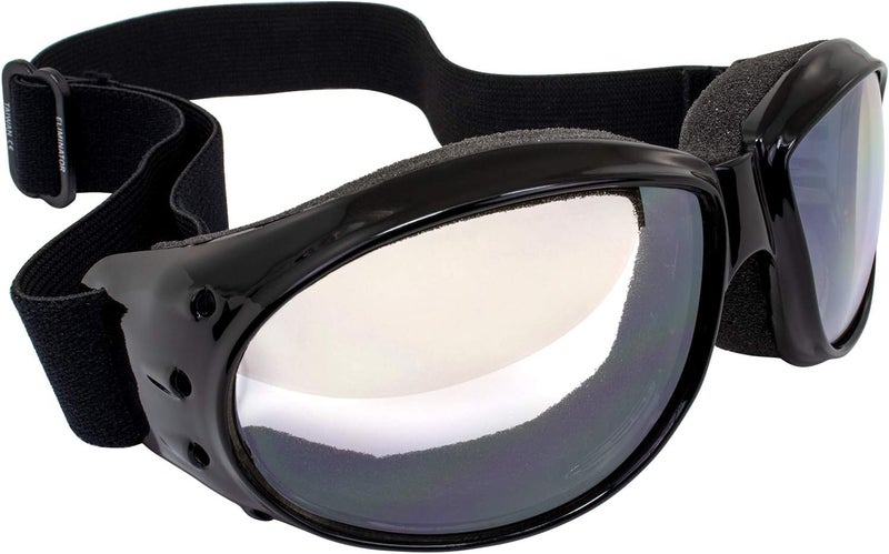Global Vision Red Baron Motorcycle Aviator Goggles with Super Dark and Clear Mirror Lenses - Image 5