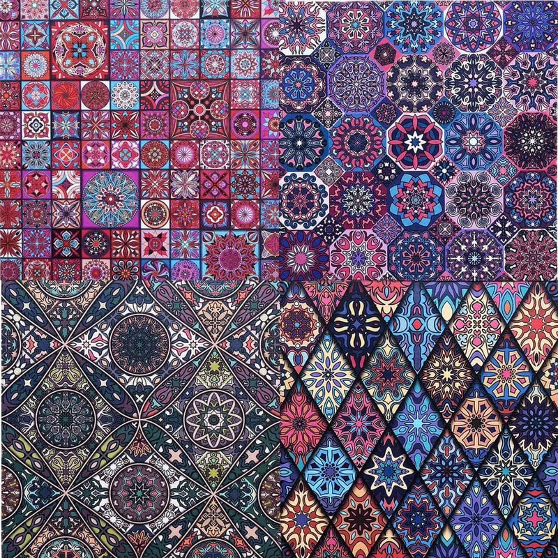 DESEACO Groovy Boho Tribal Scrapbook Pad – 24 Bohemian Sheets for Scrapbooking, Junk Journals, Collage, Decoupage, Card Making & Mixed Media, 6x6 Single-Sided Craft Paper - Image 5